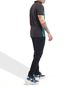 Vente à chaud T-shirt uni vierge à manches courtes de golf en coton et en polyester avec logo personnalisé pour hommes - Product Image 2