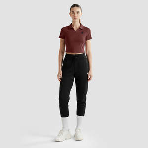 Col de chemise pour femme pour polo en couleur marron - Product Image 4