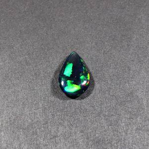 Natural Black Multi Fire <b>Opal</b> 16x10mm Pear Cabochon 3.35 Cts Loose Gemstone for Jewelry Making - Product Image 4
