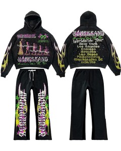 ชุดกีฬาแบบยูนิเซ็กซ์ เสื้อคอกลมผ้าเนื้อปานกลางพร้อมกางเกงจ็อกเกอร์ ชุดออกกำลังกายกลางแจ้งแบบมีซิป สไตล์ลำลอง ผ้าฝ้าย 100% ทรงทันสมัย - Product Image 5