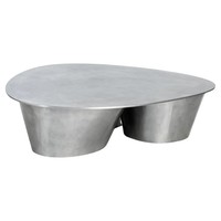 Table basse Art Déco en aluminium faite à la main, forme irrégulière, pour la maison, le bureau, utilisation intérieure/extérieure, N Sons