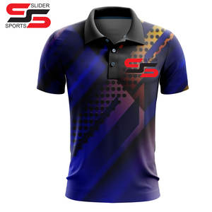 Promoción de ventas, logotipo personalizado, impresión 3D digital sublimada, Piqué, tejido de poliéster, bordado, Polo de Golf para hombre - Product Image 1