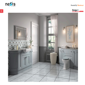 Azulejos de porcelana gris Dyna de 600x600mm con acabado brillante para baño para suelo y pared - Product Image 3