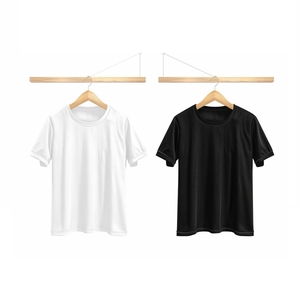 T-shirt décontracté unisexe pour promotion, uniforme et vente en gros T-shirt en coton et polyester avec impression de logo et broderie personnalisée - Product Image 1