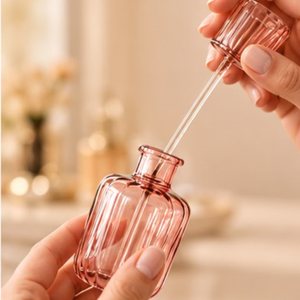 ขวดน้ำหอมแก้วสีสันสไตล์อียิปต์ทำมือ พร้อมจุกแก้วแบบจุ่ม - Product Image 2