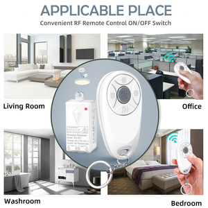 Kiểm soát 3 đèn trong 1 từ xa IP66 không dây LED chuyển đổi ánh sáng Kit với 1000 Wát Max hiện tại 10A Receiver chuyển đổi không dây Ánh Sáng - Product Image 4