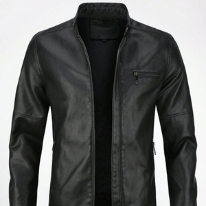 Veste en cuir pour hommes fabriquée avec personnalisation complète - Product Image 1