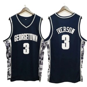 Nuevo verano 2025 camiseta de baloncesto para hombre, chaleco sin mangas, camisetas sin mangas deportivas atléticas de Georgetown, ropa deportiva transpirable de Hip Hop - Product Image 4