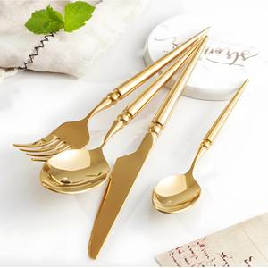 Luxury Wood Wedding Flatware Set Column Handle Design Eco-Friendly Cutlery Service Home Elegant Mirror Polish - Product Image 6