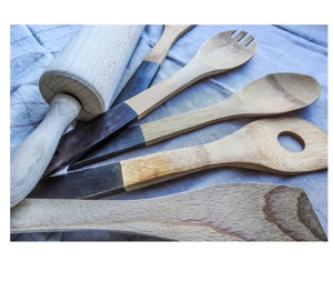 Serveurs à salade modernes de 11 pouces, faits à la main, écologiques, compatibles lave-vaisselle, revêtus de résine, pour la maison et la cuisine, fabriqués en Inde - Product Image 3