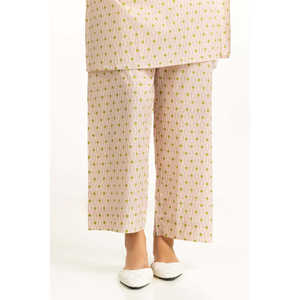 ชุดเซ็ตออฟไวท์ ริปเปิล คริงเคิล พริ้นท์ สำหรับผู้หญิง ชุดฤดูร้อน 2 ชิ้น เสื้อและกางเกงขาสั้นไซส์ XS ผ้าเครป - Product Image 1