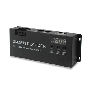 DC5V-24V 72A <span class=keywords><strong>24</strong></span>チャンネル<span class=keywords><strong>DMX</strong></span>-512標準信号からPWM信号<span class=keywords><strong>DMX</strong></span>デコーダーアナログRGB RGBW LEDストリップ照明制御用 - Product Image 6