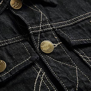 Suministro directo de fábrica Su propio logotipo Hombres Jeans Chaleco Transpirable Tallas grandes Color personalizado Hombres Jeans Chaleco - Product Image 4
