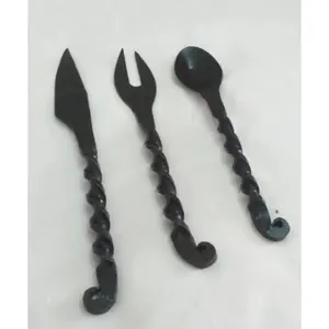 Handmade Elegant Stainless Steel <b>Flatware</b> Set Mirror Finished Cutlery & Fork for Special Occasions Tabletop Dining - Product Image 4