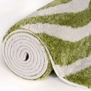 Alfombra Netline Home Joli a rayas verde y blanca - Product Image 6