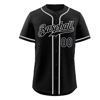 Nouveaux maillots de baseball et de softball unisexes respirants à manches courtes et col en V, sublimés, design personnalisé, 100% polyester