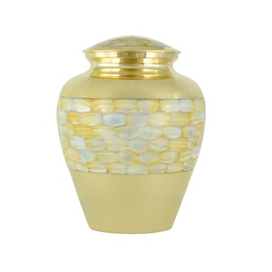 Handmade Metal & Mother Pearl American Style Funeral Cremation Urns High Quality <b>Keepsake</b> Customizable Size Wholesale - Product Image 2