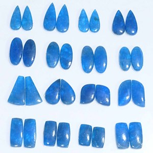 Par de Apatitas Super Naturales de Alta Calidad, Gemas de Cuarzo Sueltas en Forma de Cabujón para Fabricación de Joyería, Tamaños y Formas Personalizables, Envío Rápido - Product Image 4
