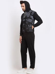 Men's Black Grey Printed <b>Tracksuit</b> for Men's With Custom Logo From Pakistan Manufactured - Product Image 4