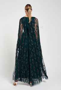 เดรสทรงเอไลน์ประดับลูกปัดด้านหน้า ดีไซน์สมมาตร คอทรงโอ ผ่าข้างเอว ป้องกันไฟฟ้าสถิต เหมาะสำหรับงานปาร์ตี้ ค็อกเทล ระบายอากาศได้ดี - Product Image 2