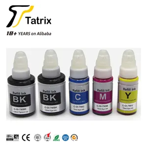 Tinta para Canon PIXMA G1000 G4010 Inkjet Ink RTS GI790 Premium Compatível com Cor à Base de Água Recarga de Garrafa