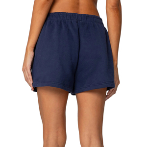 Recién llegado 2025 pantalones cortos para mujer 100% tela de lana de algodón de alta calidad longitud corta personalizado DTF impreso logotipos pantalones cortos para mujer - Product Image 3