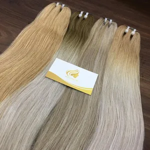 Дешевые человеческие волосы, Трендовый цвет, высокое качество, цветные вьетнамские лучшие необработанные человеческие волосы для наращивания, выровненная кутикула, бесплатная доставка
