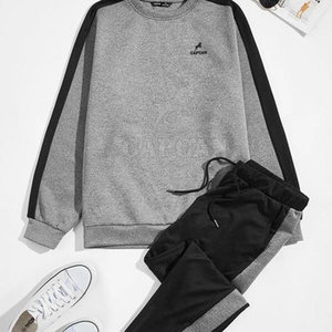 Ensemble de survêtement d'hiver pour hommes professionnel, taille et logo personnalisables, coton/polyester respirant, séchage rapide, vêtements de fitness - Product Image 3