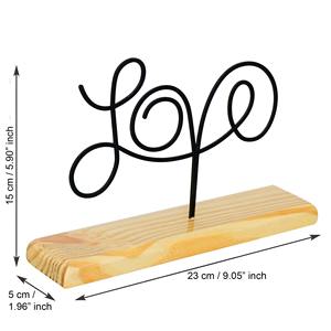 Sculpture d'art décorative en bois avec base en fil d'amour pour la maison ou le bureau, vente en gros depuis l'Inde - Product Image 2