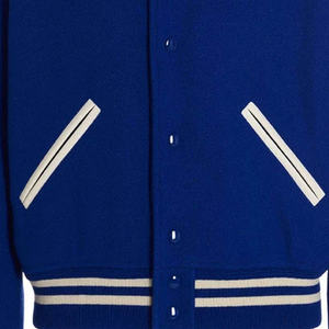 Logotipo personalizado de alta calidad Chenille bordado Patchwork Streetwear invierno Bomber Letterman hombres chaqueta de cuero Varsity para hombres - Product Image 5