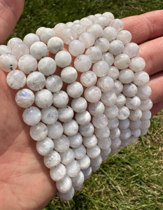 Collier en cristal naturel, perles de pierre de lune arc-en-ciel lisses, pierre rouge polie, bijoux, brin lâche, grossiste en pierres précieuses pour la guérison - Product Image 6