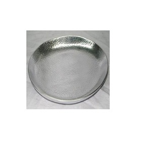 Plateau en métal en marbre et cuivre personnalisé en usine Plateau de service alimentaire martelé en acier décoratif à usage domestique moderne - Product Image 6