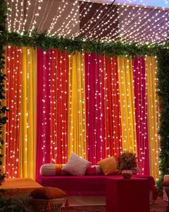Guirlande de guirlandes de fleurs artificielles décoratives indiennes de couleurs mélangées pour décoration de fête de mariage de noël Diwali - Product Image 1