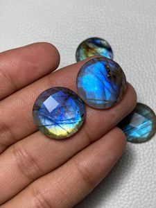 ชุดอัญมณีหลวมสีฟ้าลายกุหลาบไฟลาบราดอไรต์สีฟ้าไฟสีฟ้าธรรมชาติสีดำสีรุ้งสำหรับทำเครื่องประดับ - Product Image 3