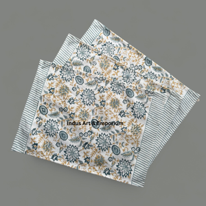 Napperon et serviette de table imprimés en bloc à la main-Acheter des napperons imprimés personnalisés, nappe peinte à la main, serviette de table en bloc à la main - Product Image 1