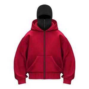 Personnalisé Épais 100% Coton Pull Ninja Style Hoodies Masque Sweatshirts Regular Fit Heavyweight Hiver Hommes avec Masque - Product Image 1