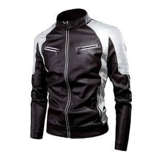 Nueva motocicleta casual Vintage cuero abrigo hombres otoño traje moda motorista bolsillo diseño capa superior chaqueta de cuero Real - Product Image 6