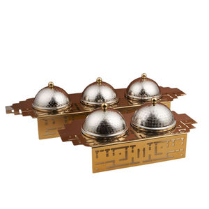 Support et plateau ovales en métal résistant à la chaleur, style islamique moderne et luxueux, pour servir le chocolat, décoration de mariage - Product Image 6