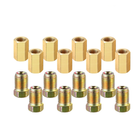 Proveedor de Fijaciones de China, Tuercas de Latón con Rosca UNF 3/8-24 SAE Personalizadas para Tubo de Freno de 3/16\"
