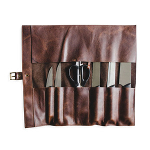 Túi Đựng Dao Làm Bằng Da Thật 100% Số Lượng Lớn Cuộn Túi Dụng Cụ Da Chuyên Nghiệp MOQ Thấp Để Bán - Product Image 4