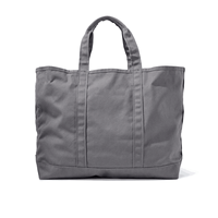 Sac fourre-tout en toile de coton recyclable imprimé de logo personnalisé Sac fourre-tout en toile de grande capacité avec poignée en corde