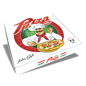 Boîte à pizza en carton de style italien, emballage alimentaire, boîte de livraison à emporter, carton imprimé sur mesure - Product Image 1