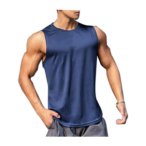 เสื้อกล้ามออกกำลังกายสำหรับผู้ชายเสื้อกล้ามโพลีเอสเตอร์ระบายอากาศได้ดีมีสายรัดด้านหลังออกแบบโลโก้ได้ตามต้องการ - Product Image 6