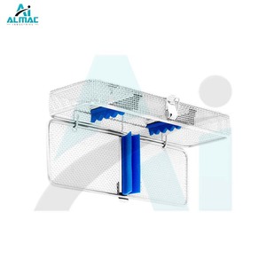 ALMAC Small Instrument Basket for Ophthalmology Protective <b>Silicone</b> <b>Mat</b> Prevents Tool Movement Autoclave Manual CE Certified - Product Image 3