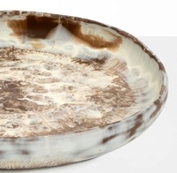 Elegante Tazón para Ensalada de Resina Melamina Hecho a Mano, Personalizable, con Efecto Brillante, Premium, Ligero, Ecológico, Libre de BPA y Plomo
