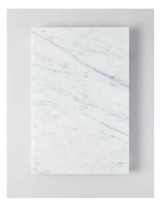 Planche à découper en marbre blanc classique pour une utilisation en cuisine, parfaite pour une préparation de cuisson élégante et un présentoir de comptoir élégant - Product Image 1