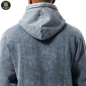 Chándal de invierno para hombre de alta calidad 100% algodón lavado con ácido técnicas impresas personalizadas traje de jogging con cuello con capucha de talla grande - Product Image 5