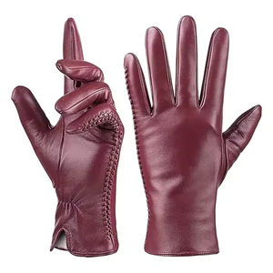 Gants en cuir d'hiver pour femmes les plus vendus personnalisés doux à la mode de haute qualité pour un usage quotidien expédition rapide quantité minimale de commande bas - Product Image 6