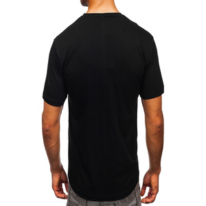 Haute qualité poids lourd plaine coupe régulière 100% coton tricoté t-shirt impression numérique personnalisé blanc O cou hommes - Product Image 3