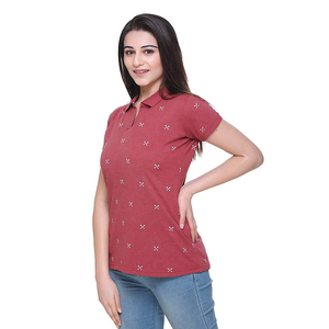 เสื้อโปโลแขนสั้นสำหรับผู้หญิงเสื้อโปโลผ้าฝ้าย100% ระบายอากาศมียี่ห้อออกแบบโลโก้ได้ตามต้องการ - Product Image 4